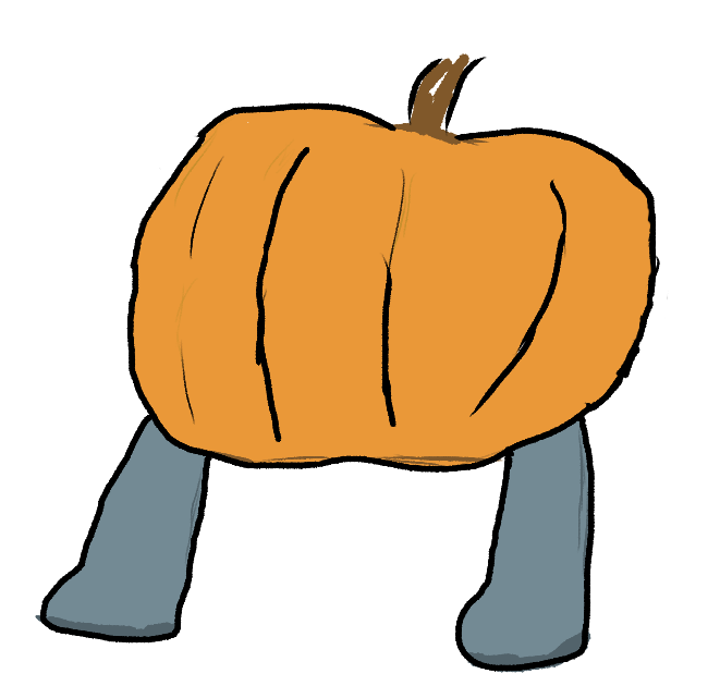 Pumpkin with legs